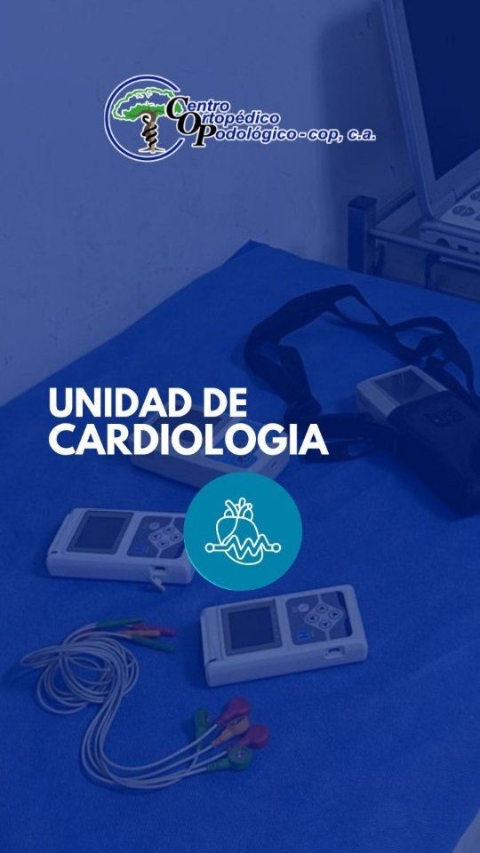 UNIDAD DE CARDIOLOGÍA 🫀 

❤️✨ En el Centro Ortopédico Podológico COP, tu salud cardiovascular es fundamental.

 Nuestra unidad de cardiología cuenta con equipos especializados y un equipo de profesionales altamente capacitados, listos para ofrecerte los mejores resultados en cada evaluación y tratamiento. 🩺💖

No dejes tu salud en manos del azar. 

¡Agenda tu cita hoy mismo! Llama al 0412 515.8990 y da el primer paso hacia un corazón más saludable. 💪🏼

 #CardiologíaCOP #SaludCardiovascular #CuidaTuCorazón