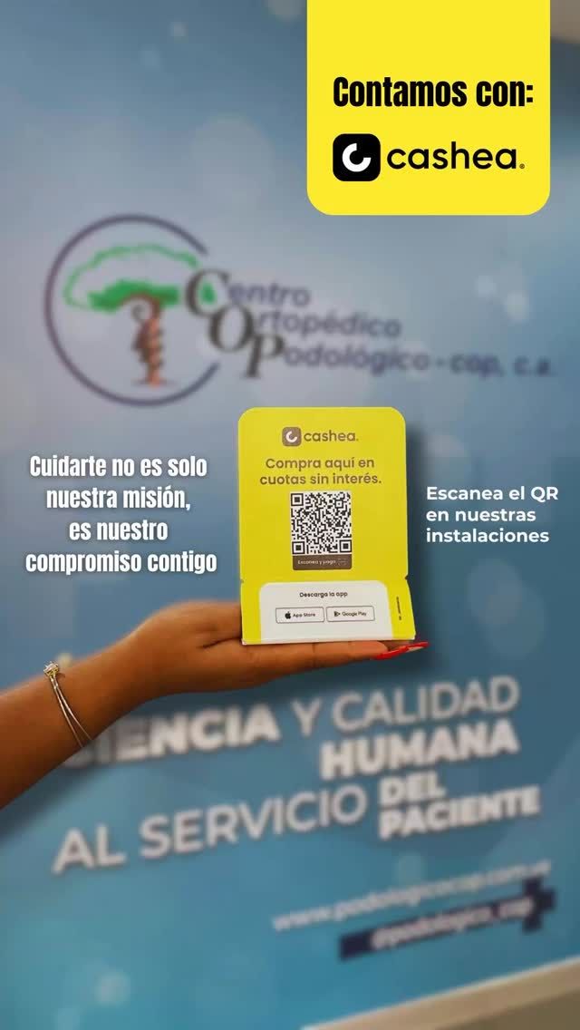 En el Centro Ortopédico Podológico ahora puedes acceder a tus tratamientos médicos y consultas pagando en cuotas con Cashea, sin intereses y sin complicaciones. 

¡Cuida tu salud y tu bolsillo!’ 😊

#cashea #centroortopedicopodologico #serviciomedico #casheaclinica #casheaserviciomedico